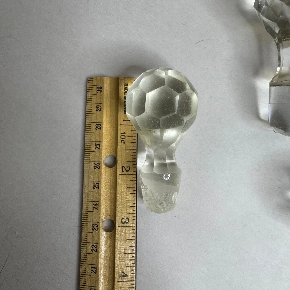 Vintage Clear Cut Glass Decanter Stoppers Lot of 5 Replacement Parts Mixed Style